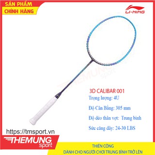 Vợt cầu lông lining 3d calibar 001 xanh