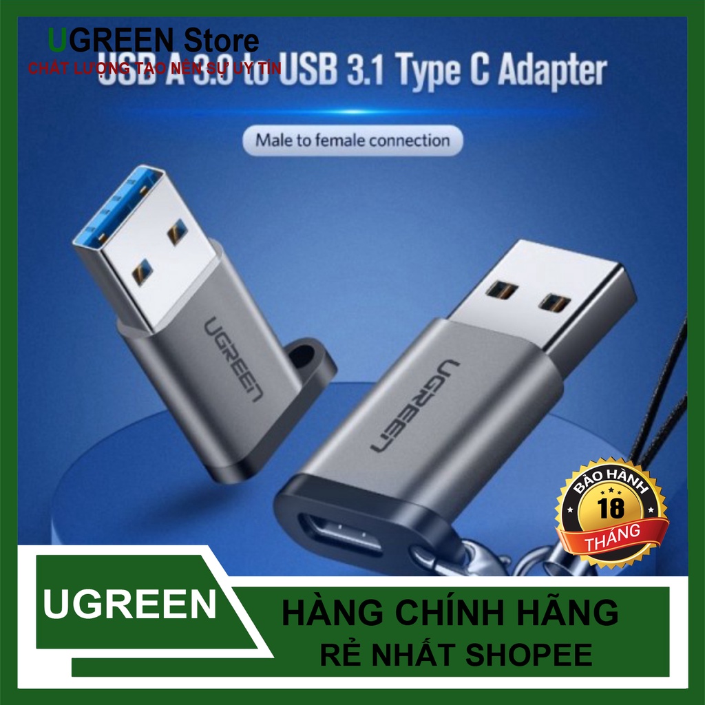 Đầu Chuyển USB 3.0 Sang USB C 3.1 Ugreen 50533 Chính Hãng