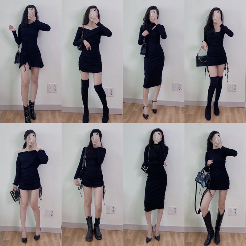 Váy body co giãn cotton đen ( ẢNH THẬT BY DOKEYY) | BigBuy360 - bigbuy360.vn