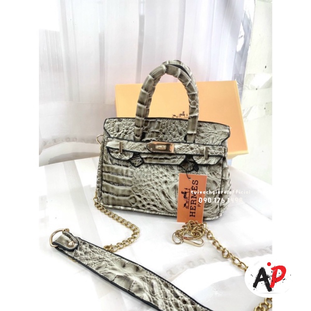 túi sách nữ dáng h.m sang chảnh da cá xấu( thêm hộp thêm 35) - SHOP TX GIA RE