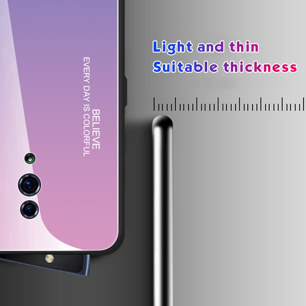 Ốp điện thoại mặt kính cường lực màu Gradient dành cho OPPO F11/Pro/Reno 10x zoom | BigBuy360 - bigbuy360.vn