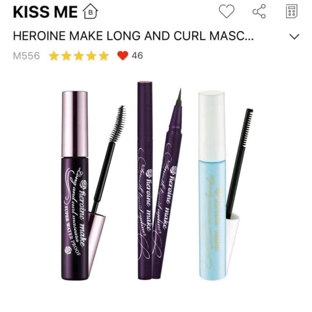 Set mascara và bút kẻ mắt KissMe