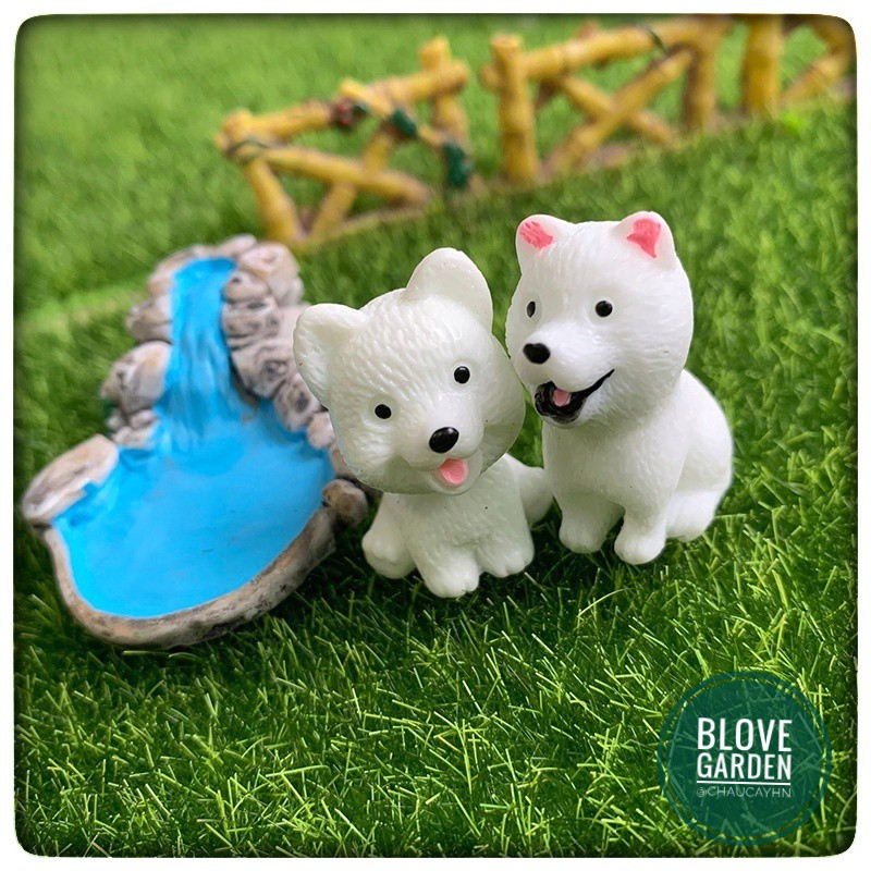 Tiểu cảnh - Thác nước làm phụ kiện terarium, trang trí chậu cây sen đá, xương rồng, nhà mô hình, charm slime