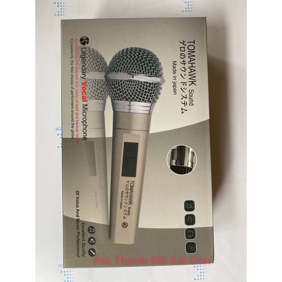 Micro Karaoke Có Dây Tomahawk Made in Japan cao cấp thu âm nhạy, trong tiếng Mic cho dàn karaoke gia đình