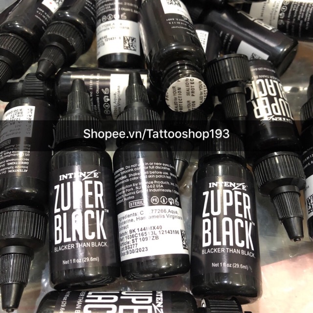 Mực xăm bình dân Zuper black 30ml