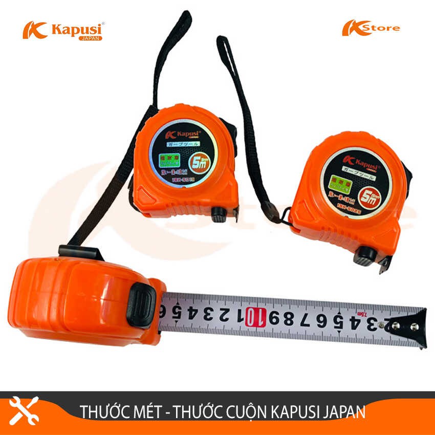 THƯỚC MÉT - THƯỚC CUỘN KAPUSI JAPAN KÍCH THƯỚC 7.5 MÉT, ĐỘ BỀN CAO AN TOÀN KHI SỬ DỤNG, HÀNG CHÍNH HÃNG cao cấp