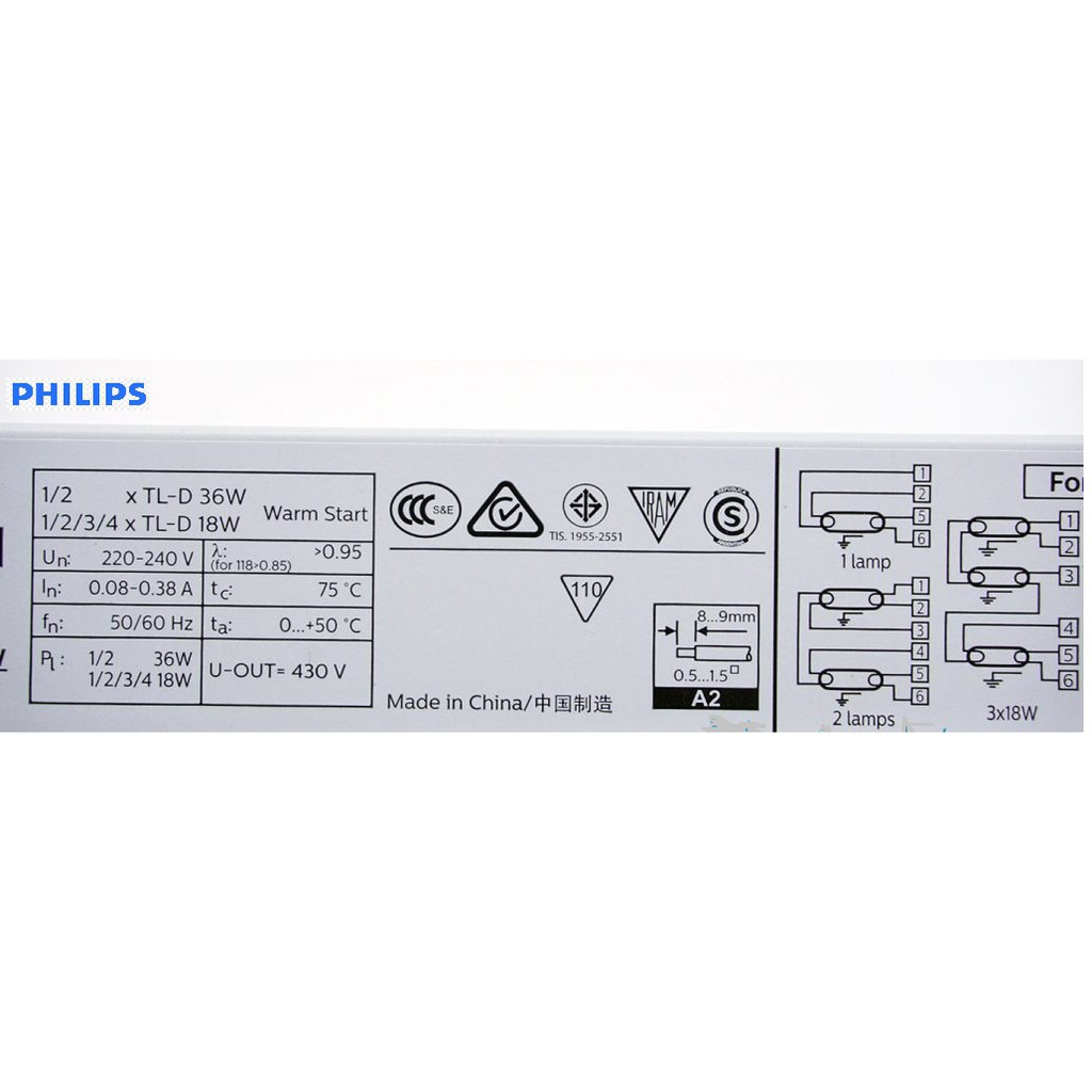 Tăng phô điện tử EBC-I 1-2 36W/1-4 18W PHILIPS