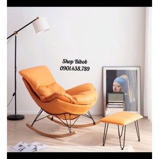Ghế sofa bập bênh thư giãn nguyên bộ gồm đôn cao cấp - ghế đọc sách