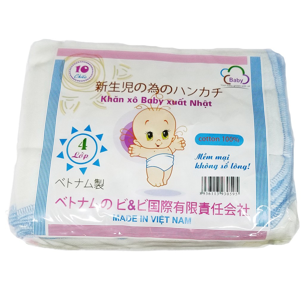 Khăn xô sữa xuất Nhật cao cấp 4 lớp  hàng loại 1