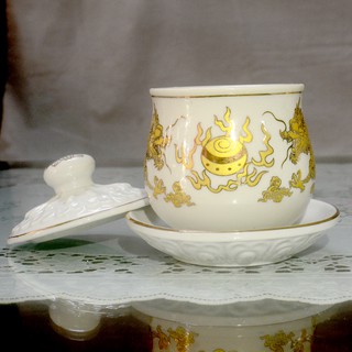 Ly nước thờ cúng rồng vàng