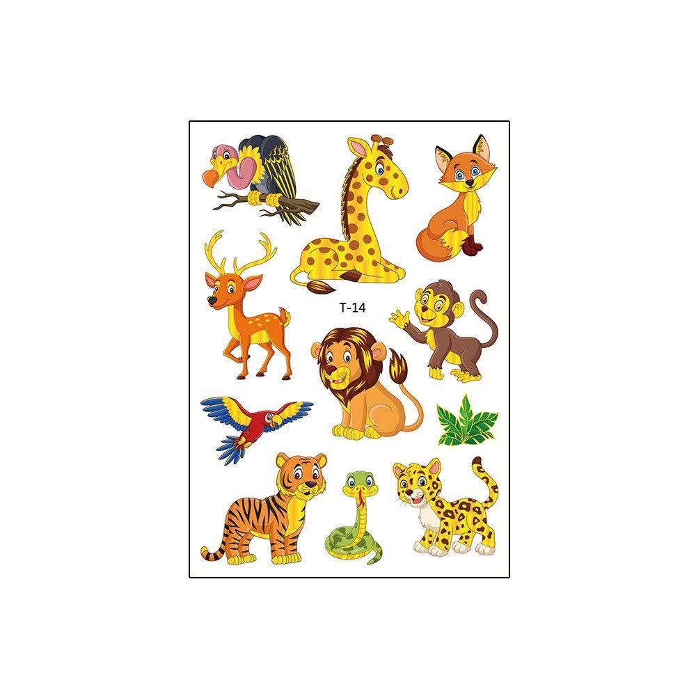 BACK2LIFE Hình Xăm Dán Tạm Thời Hình Khủng Long Hoạt Hình Dành Cho Trẻ Em