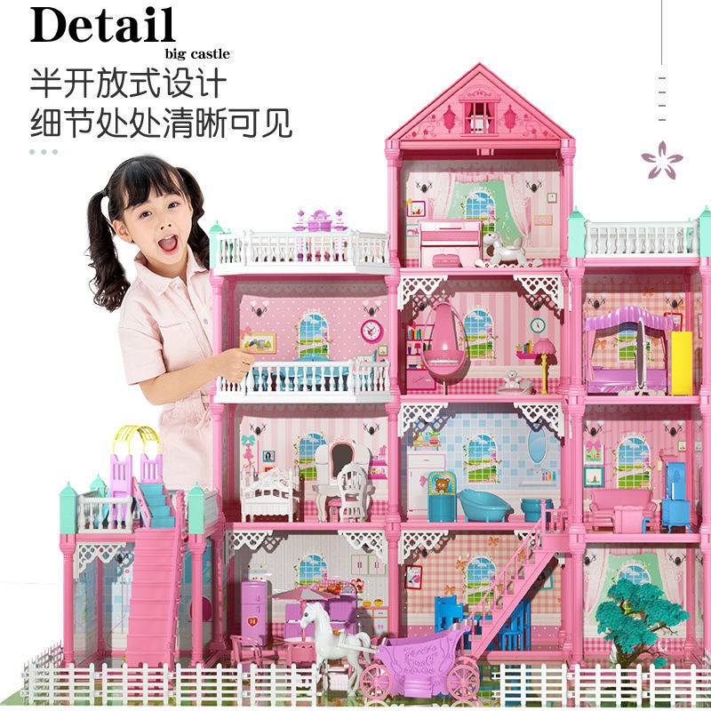 Bộ Đồ Chơi Ngôi Nhà Búp Bê Barbie Xinh Xắn Cho Bé Gái