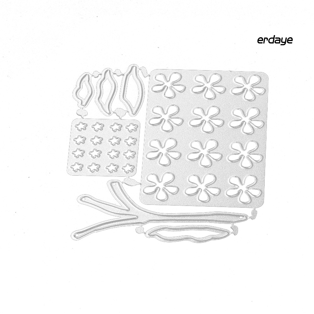 Set khuôn cắt giấy làm từ kim loại hình hoa trang trí scrapbook