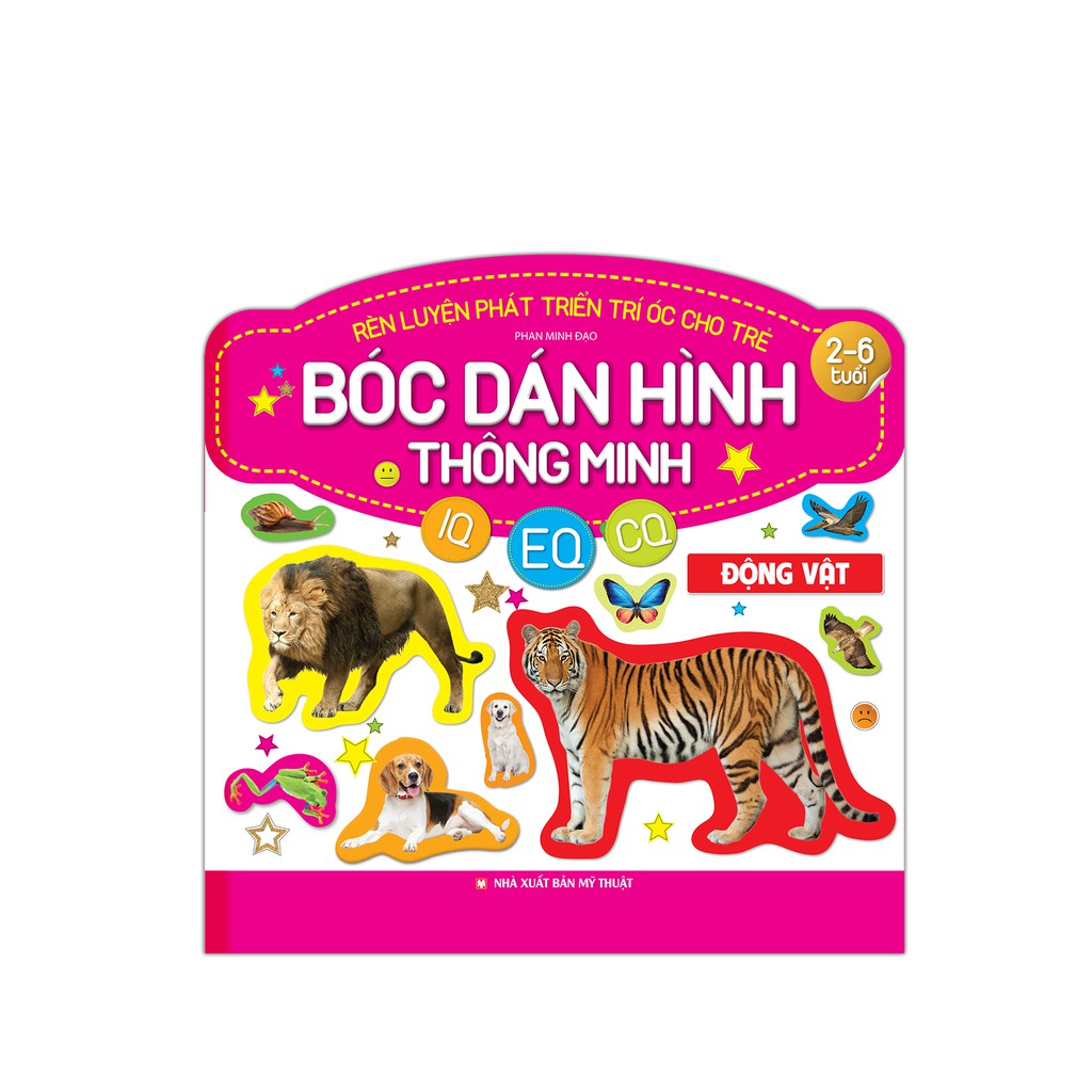 Sách - Combo Động vật, Rau củ quả, chơi mà học, phương tiện giao thông ( 2-6 tuổi) bóc dán hình thông minh IQ-EQ-CQ)