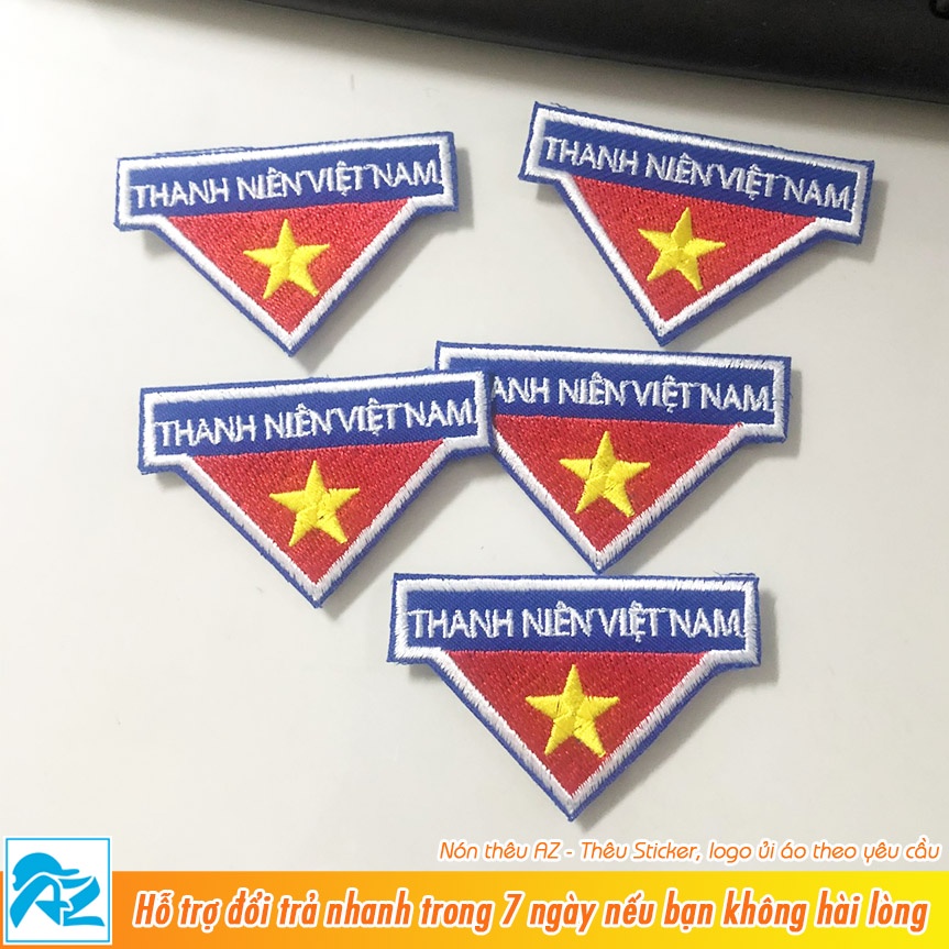 Logo thêu đoàn thanh niên Việt Nam ủi áo thun, áo sơ mi  S196