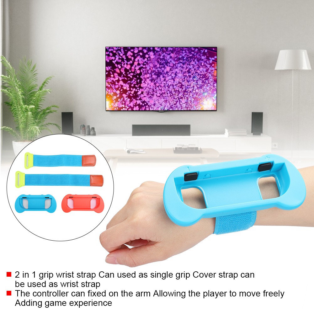 Set 2 Dây Đeo Tay Gắn Tay Cầm Chơi Game Nintendo Switch Joy-con Just-dance Ss