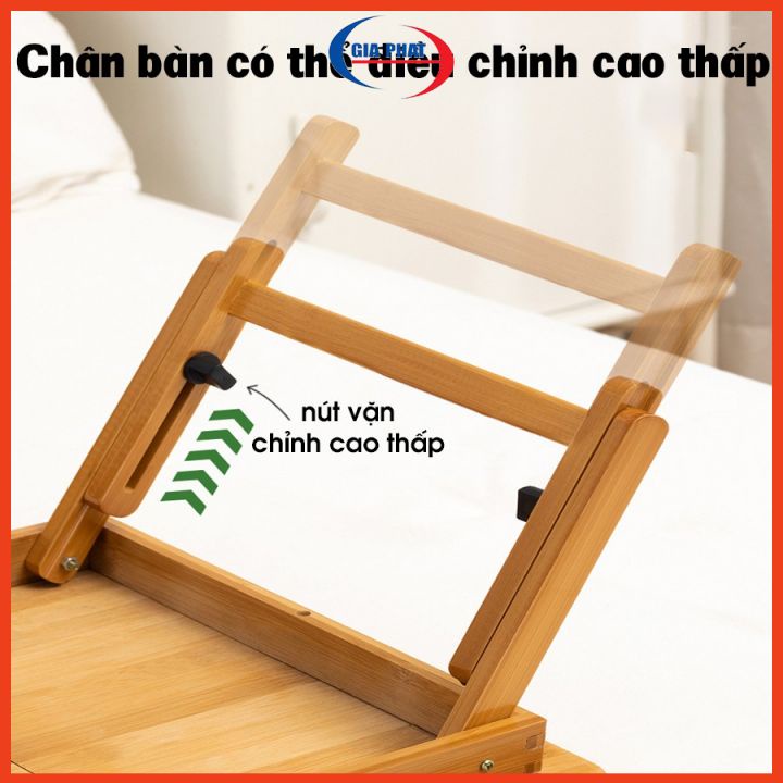 Bàn Laptop - Bàn gỗ chân gập gọn kích thước 40 x 60 cm