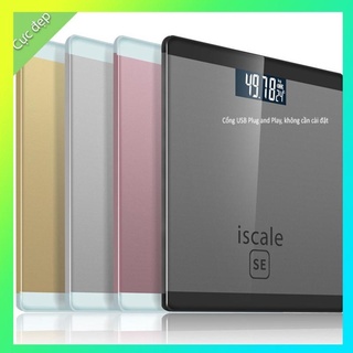 Cân điện tử Iscale SE quản lý cân nặng sức khỏe của bạn máy cảm biến áp lực độ nhạy cao nhỏ gọn màn hình LED hiển thị