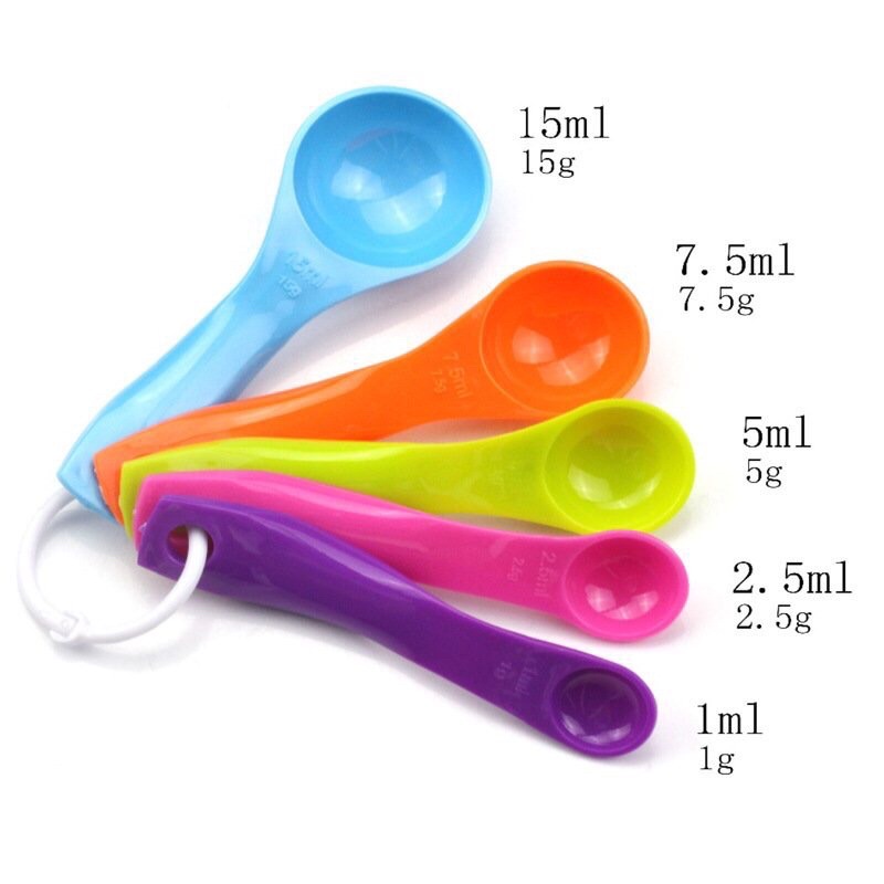 Bộ 5 muổng đo lường gia vị bằng nhựa cao cấp