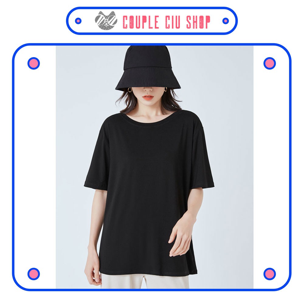 Áo thun (áo phông) tay lỡ freesize dáng unisex cho nam, nữ - áo vải cotton co giãn 4 chiều thoải mái
