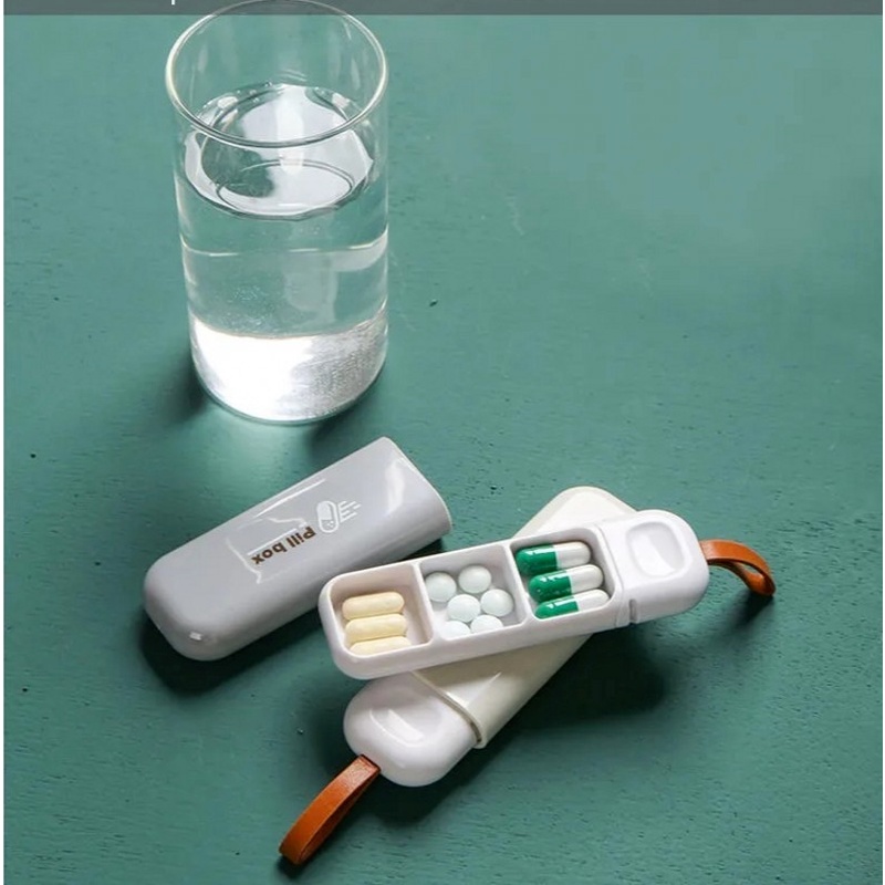 Hộp Đựng Thuốc 3 Ngăn Bằng Nhựa Phong Cách Bắc Âu