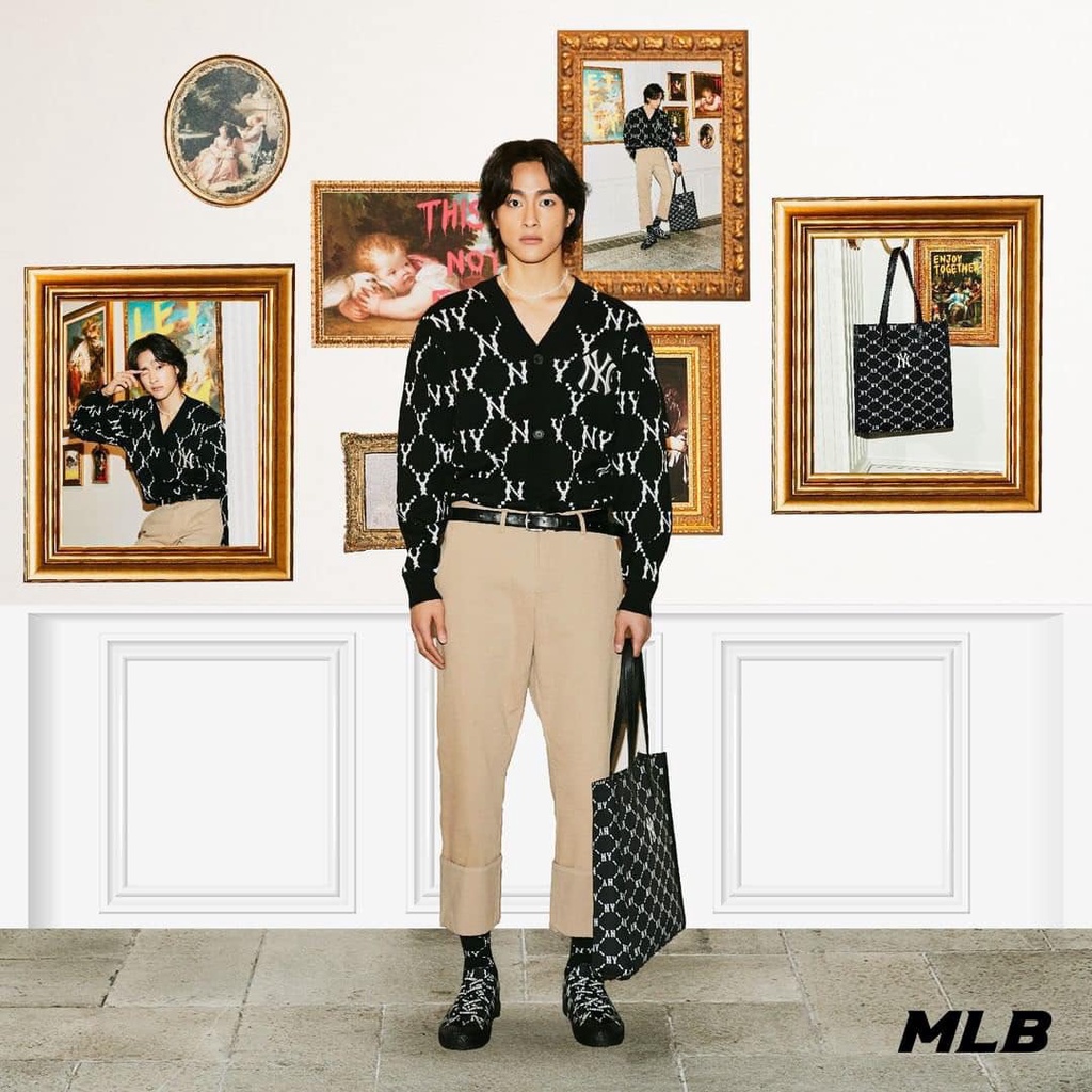 Túi MLB NY Monogram Tote Bag B4022 | Full Tag Code