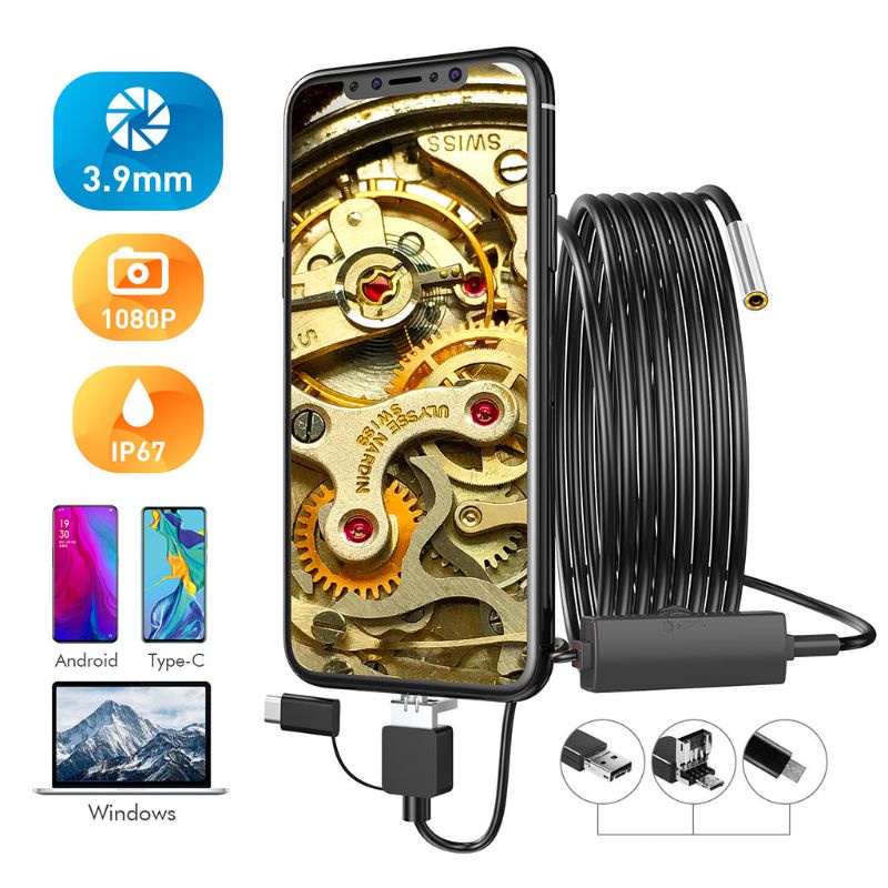 Camera nội soi 3 trong 1 chống nước ip67 3.9mm chất lượng