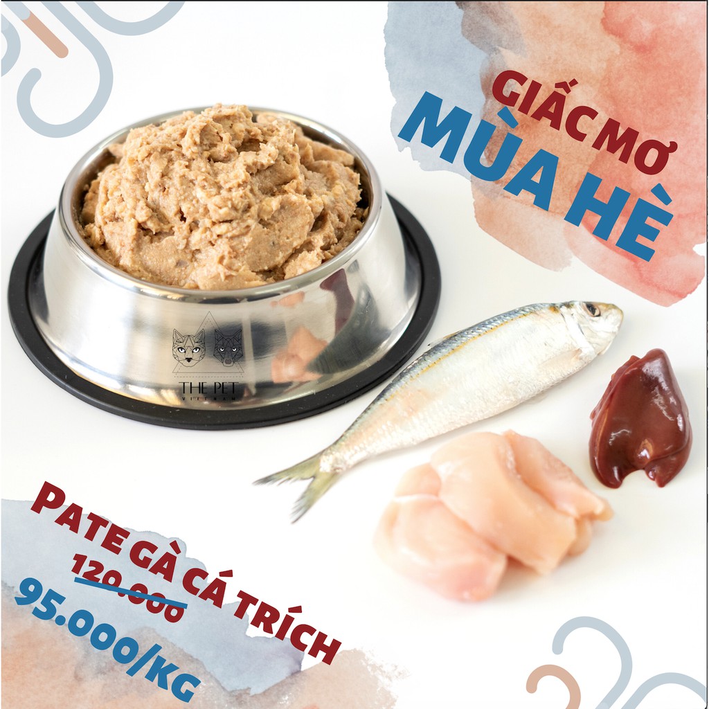 Thức Ăn Chó Mèo Dạng Pate Tươi Vị Gà Cá Trích THEPETVN (Mixed Pacific Herring and Chicken) - 01kg