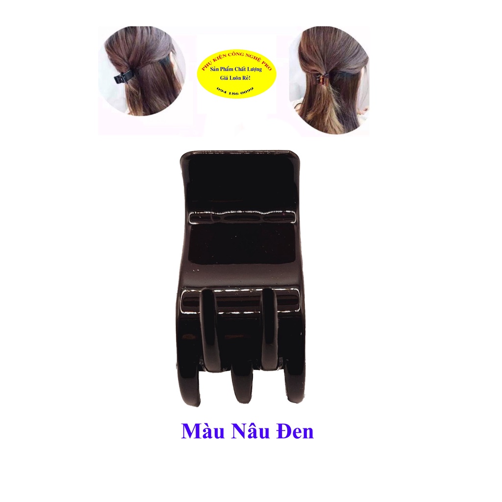 Kẹp càng cua 5 răng Loại 1 Kiểu đầu vuông Chất liệu nhựa bóng. Giúp cặp tóc, Búi tóc gọn gàng, dễ thương, thời trang