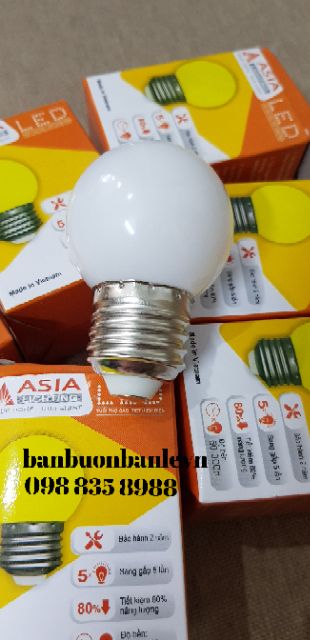 Đèn LED tròn mầu  trang trí 1W ASIA