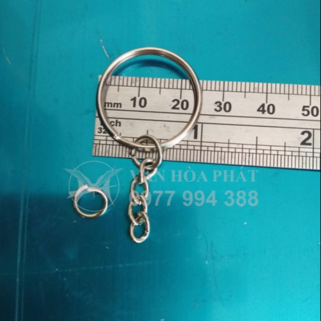 Khoen móc khoá tròn có xích 2.5cm