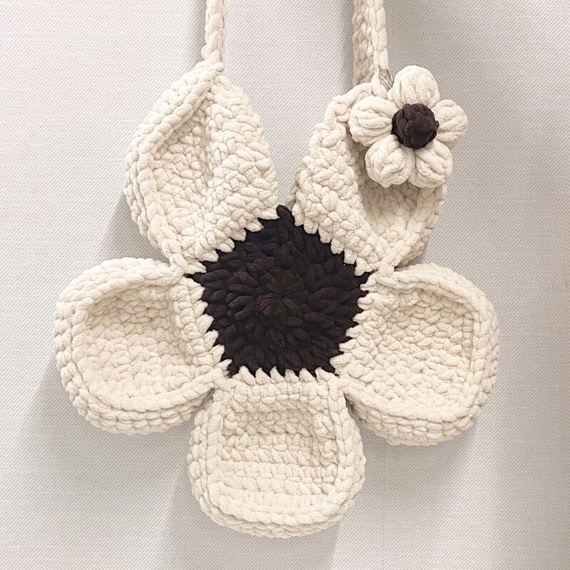 [TÚI HANDMADE] Crochet bloom bag - Túi len hình bông hoa cúc - Hàng có sẵn