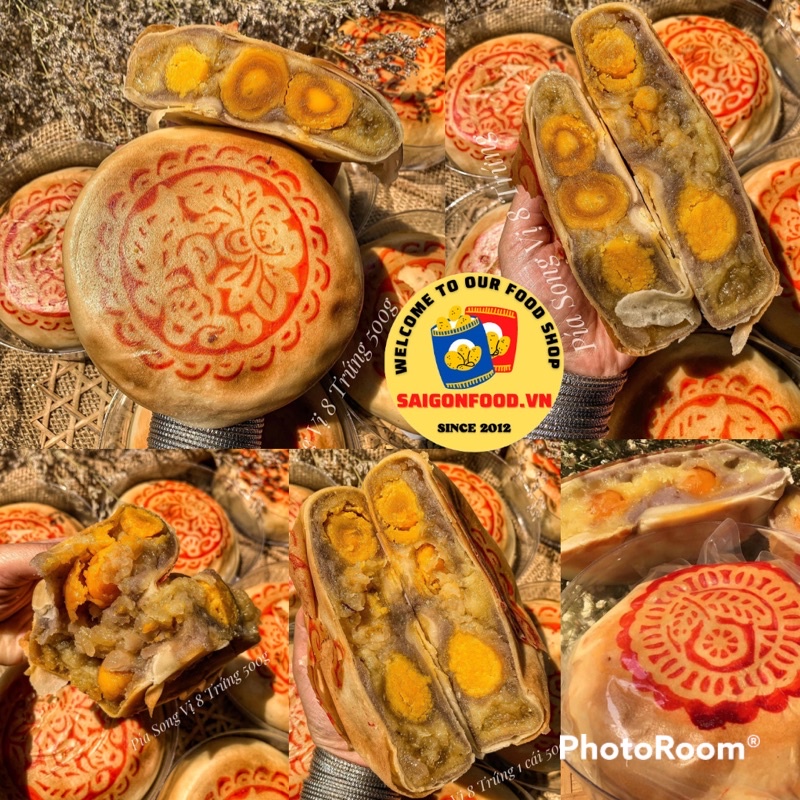 Bánh Pía Sóc Trăng Thượng Hạng 8 Trứng Muối Nhân Đậu Xanh Khoai Môn Sầu Riêng 500gr Nhà Làm Cực Ngon