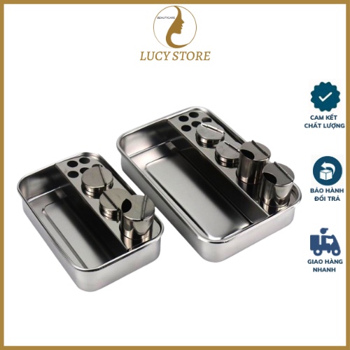 Khay đựng dụng cụ y tế đa năng, khay inox dùng trong spa thẩm mỹ viện - lucy store thiết bị vật tư spa