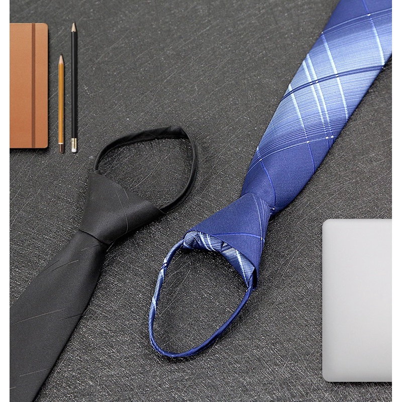 Cavat Nam bản 7cm thắt sẵn, Cravat cao cấp, Calavat chú rể, Cà vạt công sở