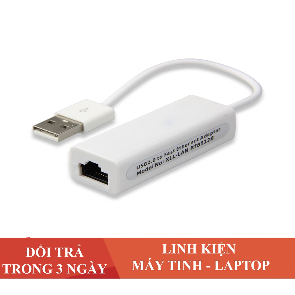 [Mã ELFLASH3 hoàn 10K xu đơn 20K] Cáp Chuyển đổi USB To LAN RJ45