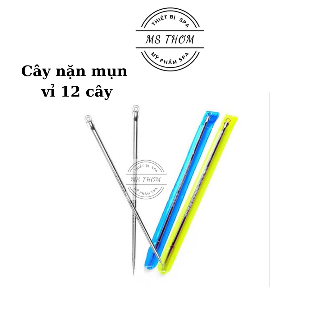 Cây nặn mụn vỉ 12 cây loại 2 đầu giúp lấy nhân mụn dễ dàng | BigBuy360 - bigbuy360.vn