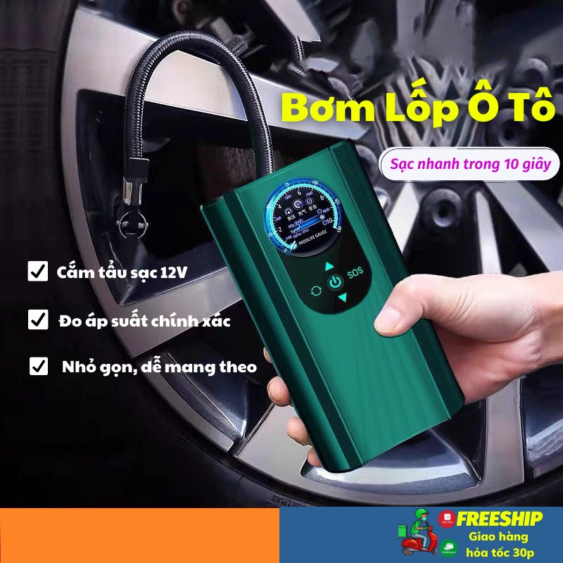 Bơm Lốp Ô Tô Máy Bơm Hơi Điện Tử Cầm Tay 12V Cho Các Loại Xe Titan.st