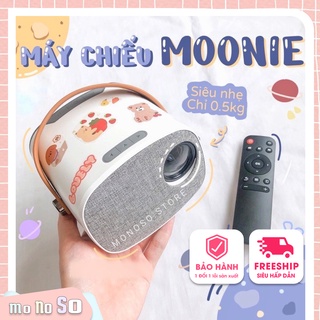 Máy chiếu moonie hd chính hãng lejiada độ phân giải 1080p - tặng sticker + hdmi laptop - monoso store