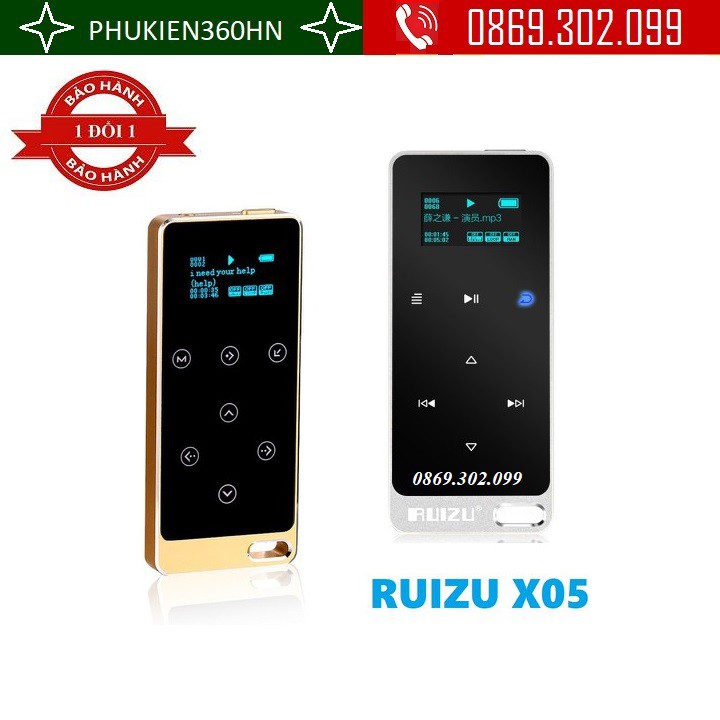 [Mã 155ELSALE giảm 7% đơn 300K] Máy nghe nhạc RUIZU X05 8GB