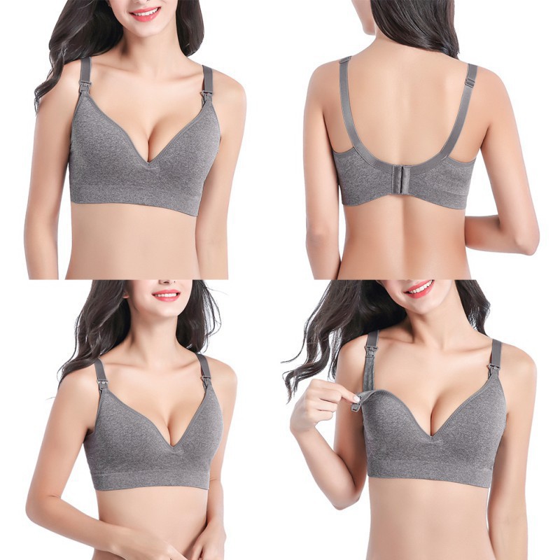 BTG1 Women Seamless Solid Maternity Nursing Bra