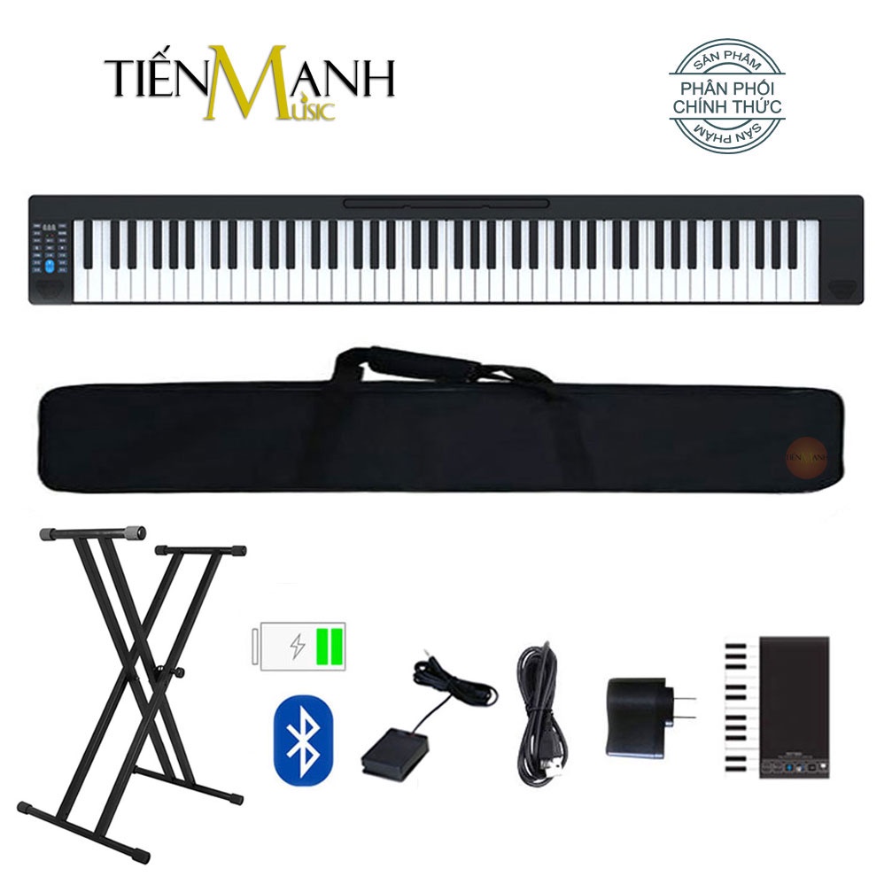 Đàn Piano Điện Konix PJ88Z - Đàn, Chân, Bao, Nguồn - 88 Phím cảm ứng lực Có loa PJ88 - Chính Hãng