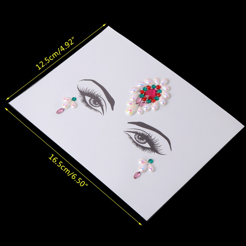 Đá Acrylic 17 Loại Dán Mặt / Mắt / Hình Xăm Nghệ Thuật Cho Tiệc Tùng