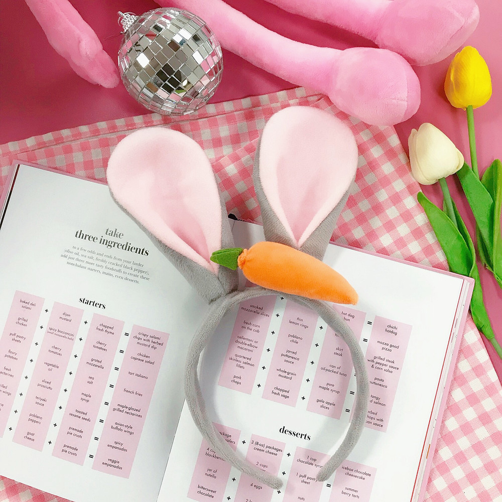 Băng Đô Tai Thỏ Cà Rốt Vui Nhộn