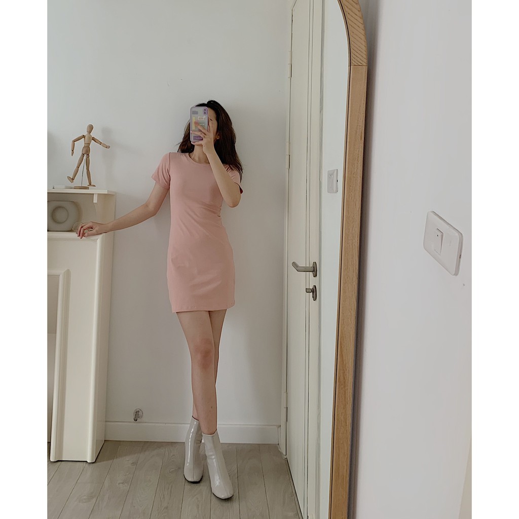 [Mã SKAMSALEP6 giảm 10% tối đa 100K đơn 150K] Váy body trơn cotton TKV59 1994closet | WebRaoVat - webraovat.net.vn