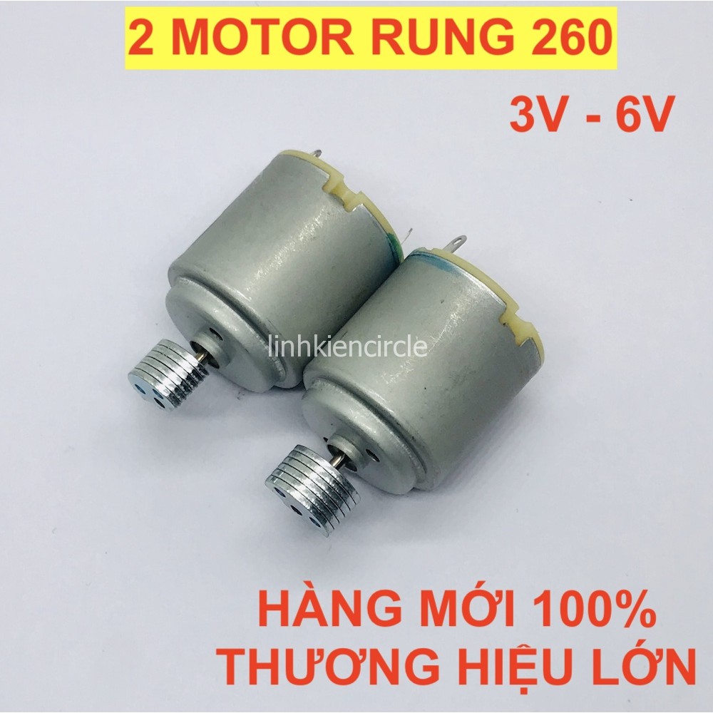 2 motor rung mini 260 3V - 6V thương hiệu lớn hàng mới 100% chất lượng cao - LK0278