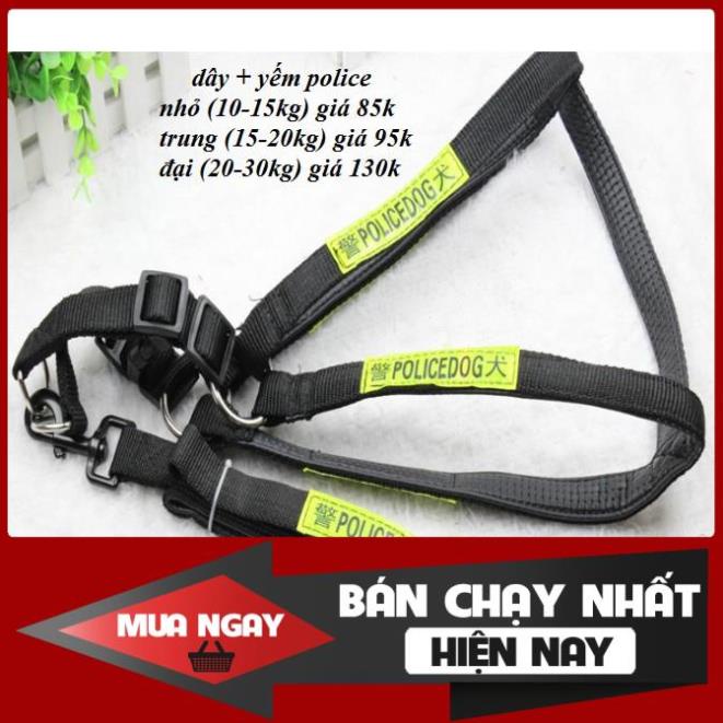 [ Bán sỉ ] DÂY XÍCH CHÓ dây yếm police dây dắt chó