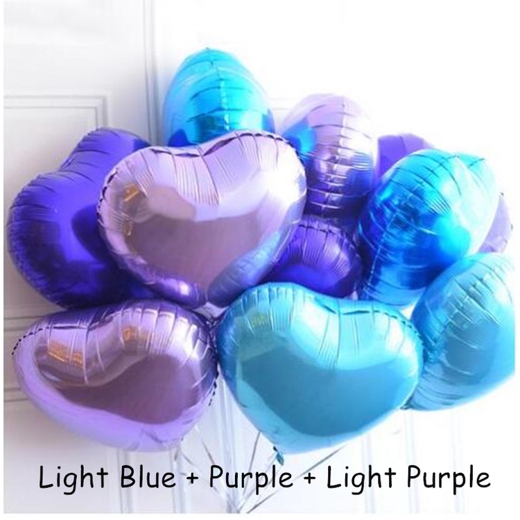 Set 5 Bong Bóng Lá Nhôm 18inch Hình Trái Tim Trang Trí Tiệc Sinh Nhật / Valentine