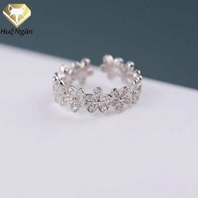 Nhẫn bạc 925 Huệ Ngân - Bông hoa free size RR1807