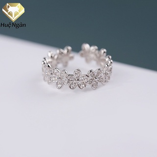 Nhẫn bạc 925 Huệ Ngân - Bông hoa free size RR1807